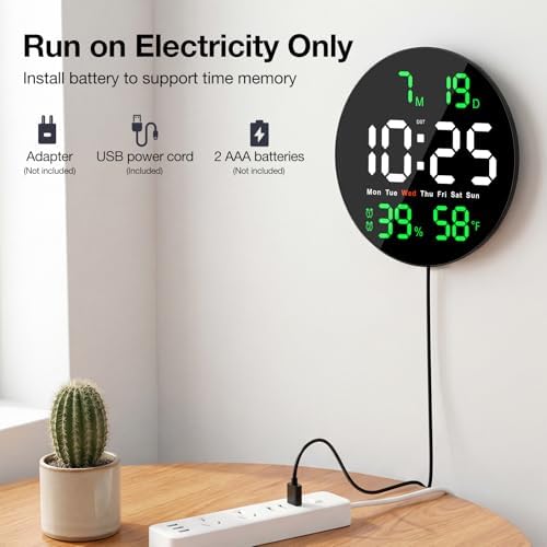 10" Electric Digital Wall Clock - Image 4