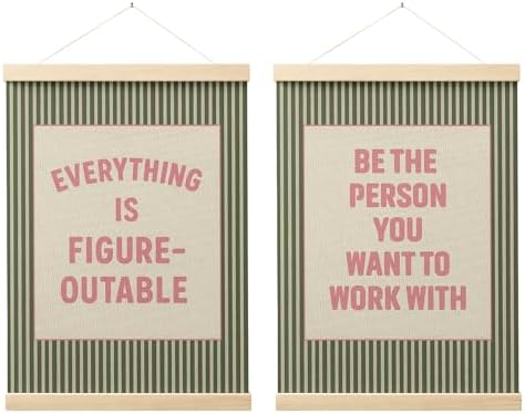 FGFK Positive Affirmations Wall Art Poster Hanger Frame 12x16 Inch by WelcometoFGFKhome