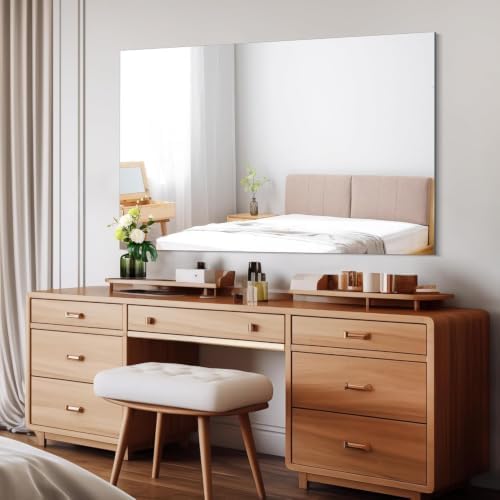 CILIBER Frameless Mirror, 30x48 Inch Rectangle Vanity Mirror - Image 2
