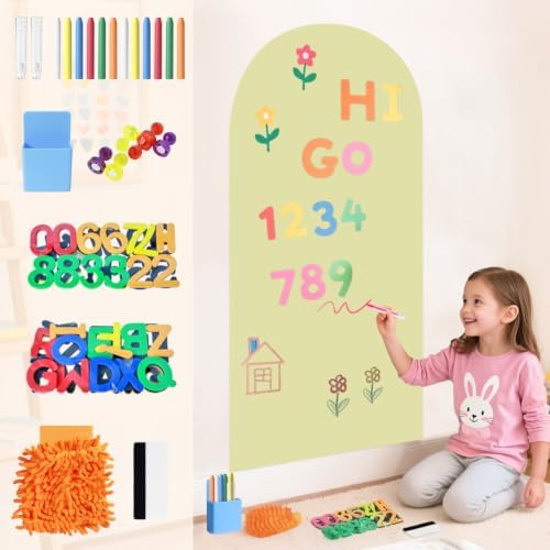 Arch Magnetic Wall Decal 39.3"x17.5", Magnetic Chalkboard Board by OMKSIH