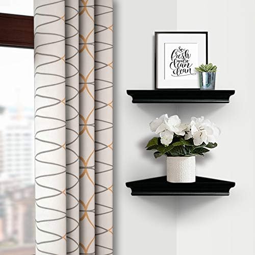 AHDECOR Black Floating Corner Shelves, Elegant Wall-Mounted Corner Shelf - Image 2