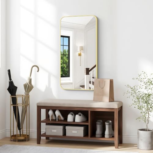 BONEWEI Gold Bathroom Mirror, 20x36 inch Wall Mirror - Image 3