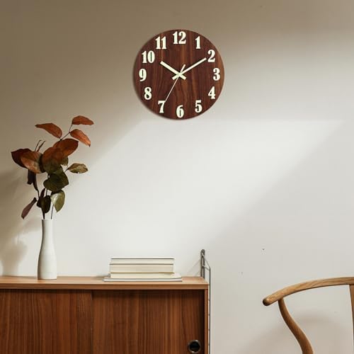 HZDHCLH Luminous Wall Clock 12 Inch Silent Non Ticking Clock - Image 3
