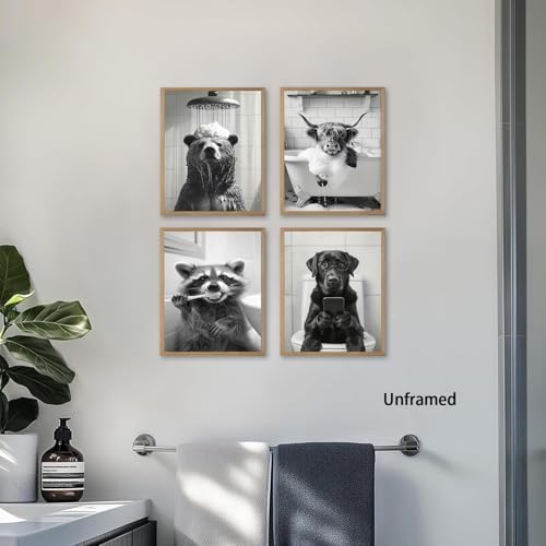 Msvenors Funny Bathroom Wall Art Set of 9 - Image 5