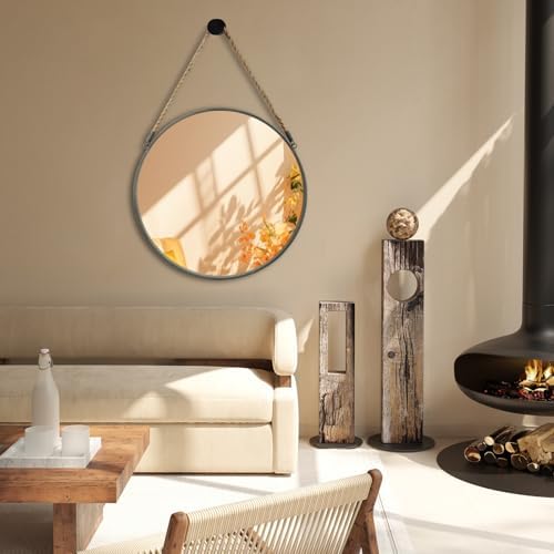 POZINO 20" Round Wall Mirror - Image 6