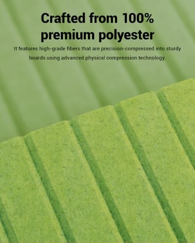 12 Pack Self-Adhesive Acoustic Wall Panels, 12 Inch-Matcha Green - Image 5