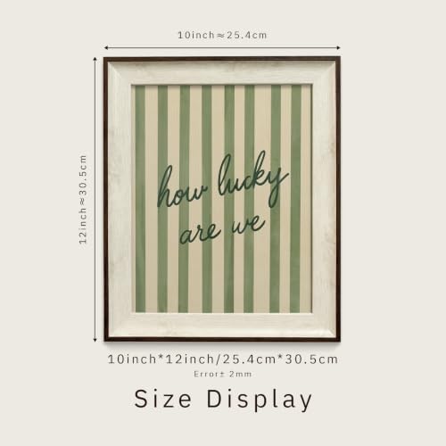 razliubit How Lucky Are We Wall Art, Framed Green Canvas Print, 10x12 Inch - Image 2
