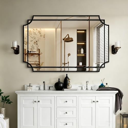 48"x31.6" Large Rectangle Beveled Mirror - Image 6
