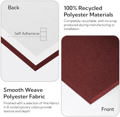 Olanglab Acoustic Panels 2 Pack, Fabric Wrapped Sound Proof Foam Panels - Image 3
