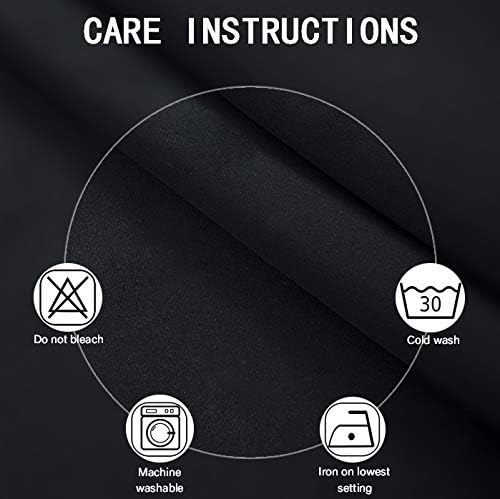LEMOMO Black Blackout Curtains 52 x 63 Inch Length/Set of 2 Curtain - Image 4