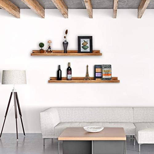 AZSKY 24" Floating Wall Ledge Shelf Wood Picutre Shelf Wall Mounted Nursery - Image 2