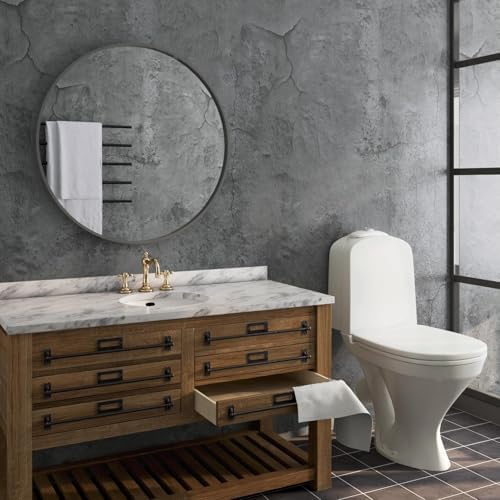 Livelynine 24x197 Dark Grey Limewash Wallpaper Peel and Stick Dark Gray - Image 2