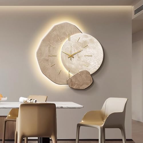 Creative Hanging Clock with Led Light, Irregular Creative Decorative Clock by ZGLGKL