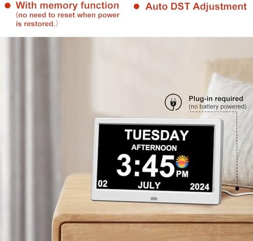 2026 Digital Clock Plug-in, Power Outage Memory, DST Display Time, and Year - Image 2