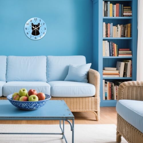 peacoblue Cat Wall Clocks Battery Operated - Image 3