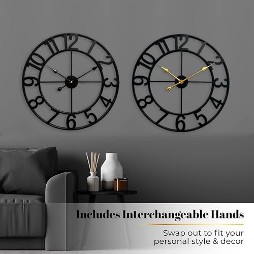 CLXEAST Silent 24 Inch Wall Clocks - Image 4