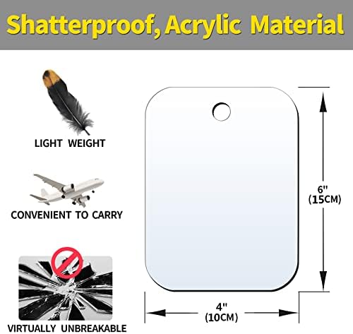 Shaving Mirror, Unbreakable Shower Mirrors, Bathroom Handheld Mirror - Image 7