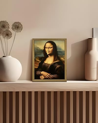 Funny Mona Lisa Bathroom Wall Art, Mona Lisa - Image 7