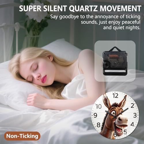 peacoblue Funny Donkey Wall Clocks Battery Operated - Image 4