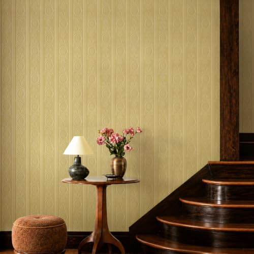 JiffDiff Khaki 3D Embossed Textured Peel Stick Wallpaper 17.3"x400" - Image 5