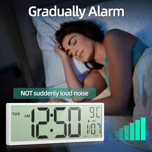 Digital Wall Clock Battery Operated, Large Number - Image 4