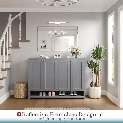 Frameless Bathroom Mirror 32"x48", Beveled Bathroom Mirror - Image 5