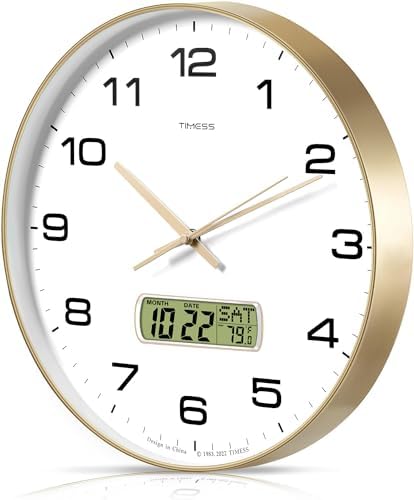 TIMESS 13-Inch Non-Ticking Analog Wall Clock - Image 4