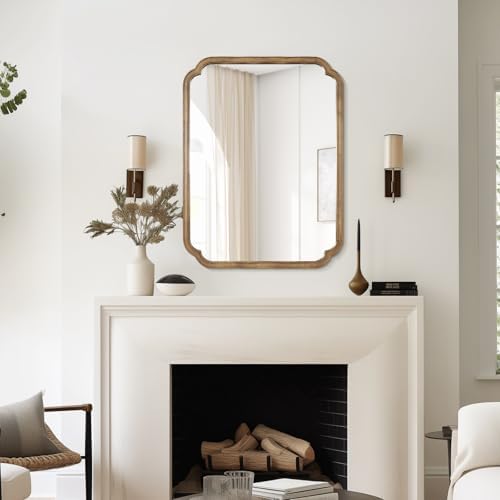 WallBeyond 28" x 40" Rounded Corner Arch Wall Mirror - Image 4