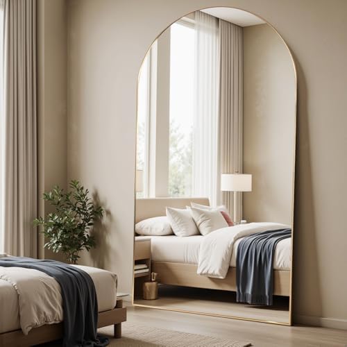 MISSDAY Large Arched Full Length Mirror, Floor Mirror Long Free Standing by MISSDAY