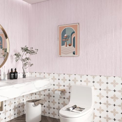 WESTICK Pink Grasscloth Wallpaper - Image 5