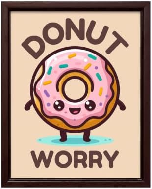 InkFlow Posters Donut Worry Canvas Poster by InkFlowPosters