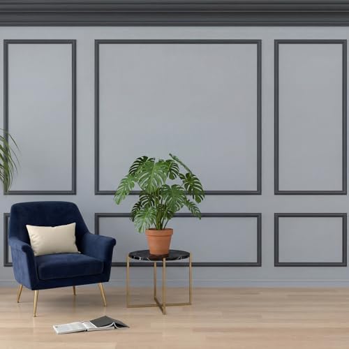 Pangda 3set Peel and Stick Wall Molding Kit 3D Premade, 23x56in+48x56in - Image 4