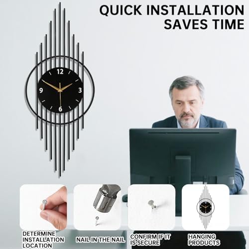 SIN&MI Wall Clock, Decorative Wall Clocks - Image 3