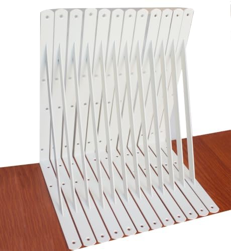 12 Pack L14 x H 10" White Heavy Duty Shelf Brackets by MHMYDZ