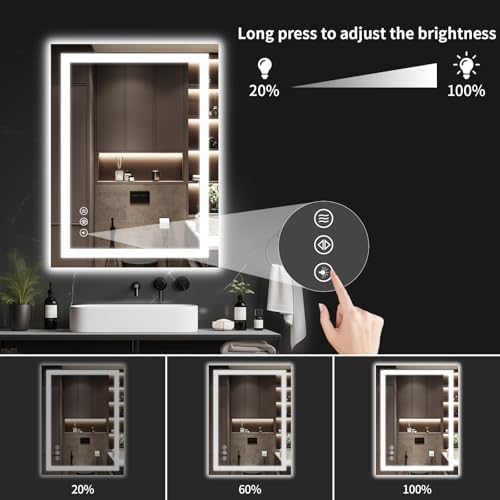22"x30" Lighted LED Bathroom Mirror - Image 5