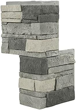 GenStone Faux Stacked Stone 90 Degree Outside Corner Panel 22.5" x 12" in by GenStone
