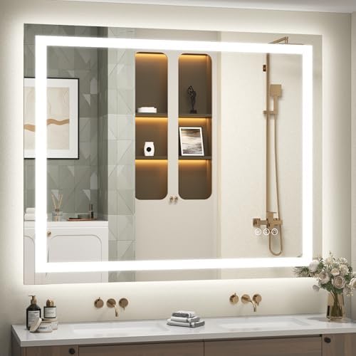 44x36 LED Lighted Bathroom Mirror by ODDSANMirrors