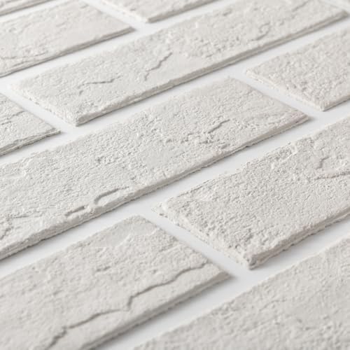 17 Pcs Faux Thin Brick Tiles Veneers, 2.38 Sq.Ft, Realistic Brick Texture and by Unknown