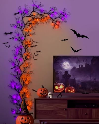 9 Ft Halloween Decor Vine with 45 LED Lights, Adjustable Shape - Image 4