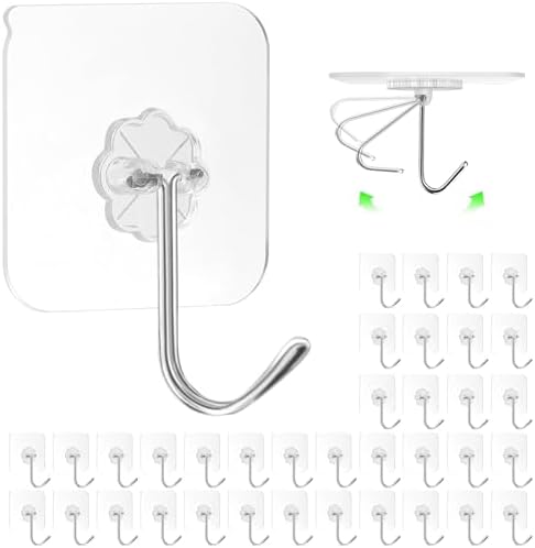ZESLMG Adhesive Wall Hooks No Damage by ZESLMG