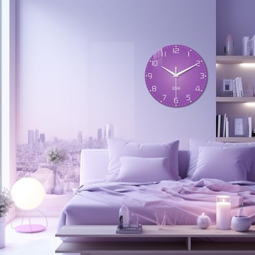XNM Large Glass Wall Clock for Girls Bedroom 16 Inch - Image 4