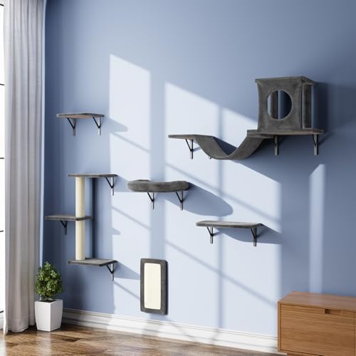 Cat Wall Shelves, Dark Gray by NUNULAB