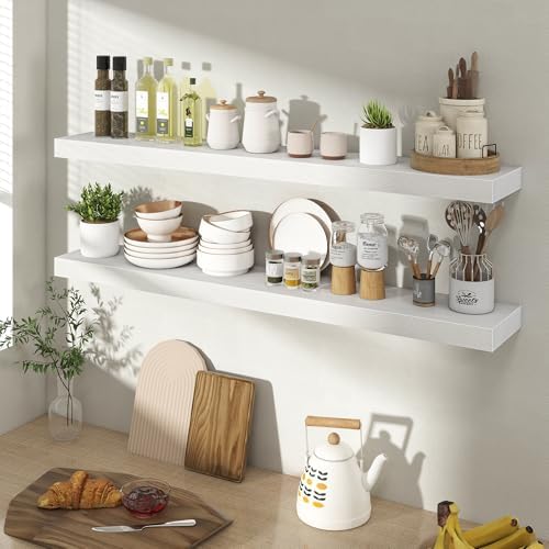 Acovy 40 Inch Floating Shelves for Wall 2 Pack, Wall Mounted Floating Shelf - Image 4