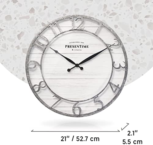 Presentime 21" Farmhouse Series Wall Clock - Image 7