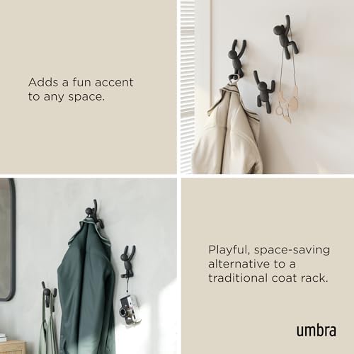 Umbra Buddy Wall Hooks, Decorative Wall Mount Coat Hooks - Image 4
