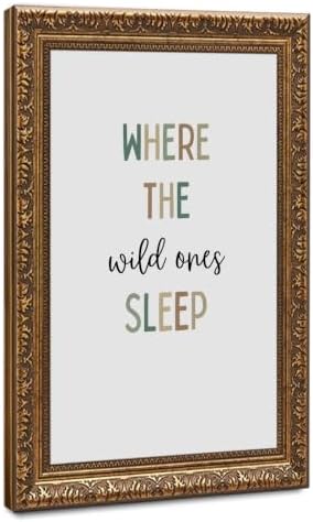 Framed Where the Wild Ones Sleep Poster Canvas Print Art Boho Wall Decor by Unknown