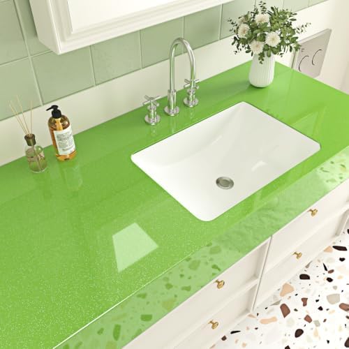 Lime Green Contact Paper for Desk Self Adhesive Colored Vinyl Wrap - Image 4