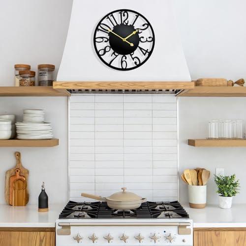 16 Inch Large Wall Clock, Modern Farmhouse Wall Clock Silent Battery Operated - Image 6