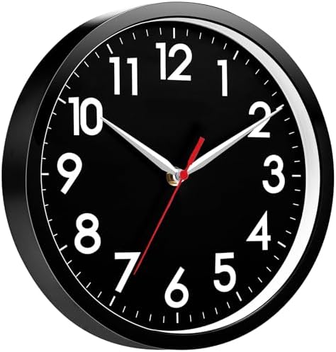 AKCISOT 8 Inch Wall Clock, Silent Battery Operated Analog Clock - Image 2