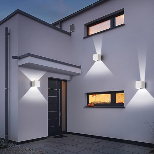 4 Pack LED Outdoor Wall Lights Exterior/Interior 3 Colors Adjustable 15W Wall - Image 7